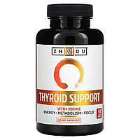Препарат з вітамінами групи В Zhou Nutrition, Thyroid Support with Iodine, 60 Veggie Capsules, оригінал. Доставка від 14 днів