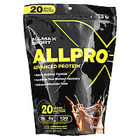 Концентрат сывороточного протеина ALLMAX, Sport, ALLPRO Advanced Protein, Chocolate, 1.5 lbs (680 g) Доставка