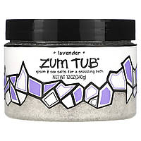 Соль для ванны ZUM, Zum Tub, Epsom & Sea Salts, Lavender, 12 oz (340 g) Доставка від 14 днів - Оригинал