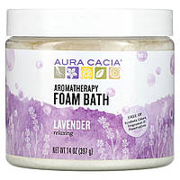 Пена для ванны Aura Cacia, Aromatherapy Foam Bath, Relaxing Lavender, 14 oz (397 g) Доставка від 14 днів -