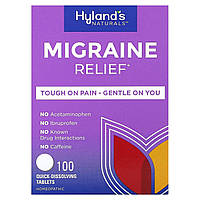 Гомеопатический препарат Hyland's Naturals, Migraine Relief, 100 Quick-Dissolving Tablets Доставка від 14 днів
