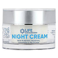 Ночное увлажняющее средство Life Extension, Skin Care Collection, Night Cream , 1.65 oz (47 g) Доставка від 14