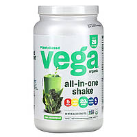 Растительный протеин Vega, растительная основа, органический универсальный коктейль, простой несладкий, 26,9