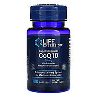 Коэнзим Q10 Life Extension, Super Ubiquinol CoQ10 с усиленной поддержкой митохондрий, 50 мг, 100 мягких
