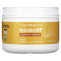 California Gold Nutrition, HydrationUP, Electrolyte Drink Mix Powder, Citrus, 8 oz (227 g), оригінал. Доставка від 14 днів