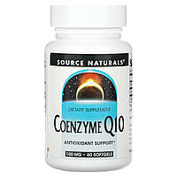 Коэнзим Q10 Source Naturals, 100 мг, 60 мягких таблеток Доставка від 14 днів - Оригинал