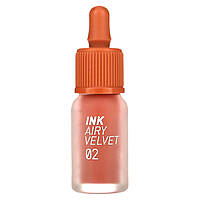 Гигиеническая помада с оттенком Peripera, Ink Airy Velvet Lip Tint, 02 Selfie Orange Brown, 0.14 oz (4 g)