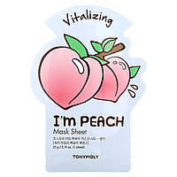 Увлажняющая маска Тони Моли, я персик, живая маска для красоты, 1 лист, 0,74 унции (21 г) Доставка від 14 днів