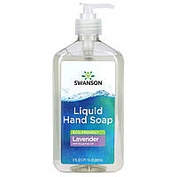 Жидкое мыло для рук Swanson, Liquid Hand Soap, Lavender, 17 fl oz (503 ml) Доставка від 14 днів - Оригинал