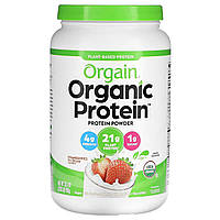 Растительный протеин Orgain, органический протеиновый порошок, на растительной основе, клубника со сливками,