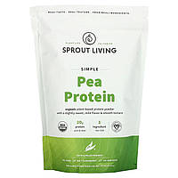 Горох Sprout Living, Simple Organic Pea Protein, Unflavored, 1 lb (454 g) Доставка від 14 днів - Оригинал