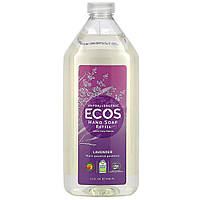 Жидкое мыло для рук Earth Friendly Products, Ecos, Hand Soap Refill, Lavender, 32 fl oz (946 ml) Доставка від