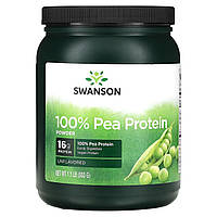 Горох Swanson, 100% гороховый протеиновый порошок, неароматизированный, 1,1 фунта (503 г) Доставка від 14 днів