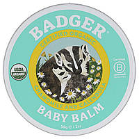 Средство для местного применения Badger Company, Organic Baby Balm, Chamomile and Calendula, 2 oz (56 g)