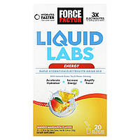 Force Factor, Liquid Labs Energy, Rapid Hydration Electrolyte Drink Mix, Mango Margarita, 20 стиков в