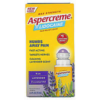 Средство для местного применения Aspercreme, Max Strength Pain Relief Liquid, With 4% Lidocaine, Lavender