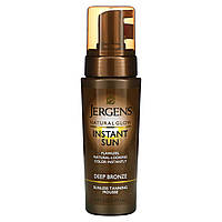 Автозагар Jergens, Natural Glow, Instant Sun, Мусс для загара без солнца, глубокий бронзовый, 6 фл. унций (177