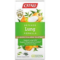 Экстракт зеленого чая Catalo Naturals, Defense Lung Formula with Quercetin & Green Tea Extract, 60 Vegetarian Capsules, оригінал.