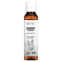 Кокосовое масло Aura Cacia, Фракционированное масло для ухода за кожей, кокосовое, 4 унции (118 мл) Доставка