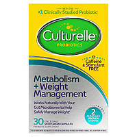 Пробиотическая формула Culturelle, пробиотики, метаболизм, контроль веса, 30 вегетарианских капсул Доставка