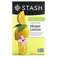 Травяной чай Stash Tea, Herbal Tea, Meyer Lemon, Caffeine-Free , 20 Tea Bags, 1.3 oz (38 g) Доставка від 14