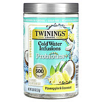 Пробиотическая формула Twinings, Superblends, чай для настаивания в холодной воде, Probiotics, ананас и кокос,