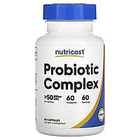 Пробиотическая формула Nutricost, Probiotic Complex, 50 Billion CFU, 60 Capsules Доставка від 14 днів -
