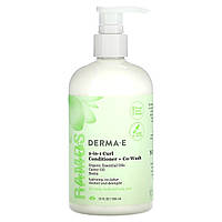 Кондиционер для волос DERMA E, Ramos Clean Curls, 2-In-1 Curl Conditioner + Co-Wash, For Wavy, Curly and Coily