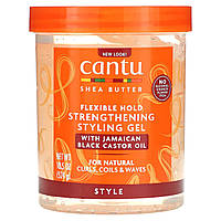 Гель для укладки волос Cantu, Shea Butter, Flexible Hold Strengthening Styling Gel, 18.5 oz (524 g) Доставка