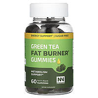 Жиросжигатель Nobi Nutrition, Green Tea Fat Burner Gummies, 60 жевательных конфет на основе пектина Доставка