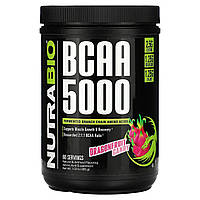 Аминокислоты BCAA NutraBio, BCAA 5000, Dragonfruit Candy, 1.03 lb (465 g) Доставка від 14 днів - Оригинал