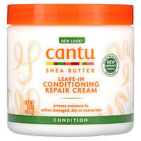 Крем для волос Cantu, неизгладимый кондиционер для восстановления с маслом ши, 453 г (16 унций) Доставка від
