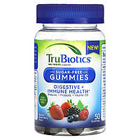 Пробиотическая формула TruBiotics, Digestive Immune Health, Natural Mixed Berry, Sugar-Free, 50 Gummies