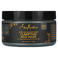 Увлажняющая маска SheaMoisture, African Black Soap, Clarifying Mud Mask with Tamarind Extract & Tea Tree oil,