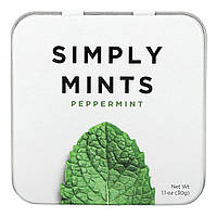 Мятные леденцы Simply Gum, Mints, Peppermint, 1.1 oz (30 g) Доставка від 14 днів - Оригинал