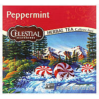 Травяной чай Celestial Seasonings, Herbal Tea, Peppermint, Caffeine Free, 40 Tea Bags, 2.3 oz (66 g) Доставка