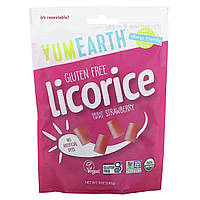 Льодяники YumEarth, Gluten Free Licorice, Strawberry, 5 oz (142 g), оригінал. Доставка від 14 днів