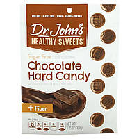 Льодяники Dr. John&#x27;s Healthy Sweets, Chocolate Hard Candy, + Fiber, Sugar Free, 3.85 oz (109 g), оригінал. Доставка від 14