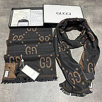 Шарф Gucci CK1398 темно-коричневый