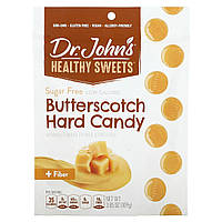 Льодяники Dr. John&#x27;s Healthy Sweets, Butterscotch Hard Candy, + Fiber, Sugar Free, 3.85 oz (109 g), оригінал. Доставка від 14