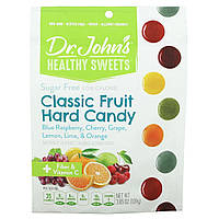 Леденцы Dr. John's Healthy Sweets, Classic Fruit Hard Candy, + Fiber & Vitamin C, Sugar Free, 3.85 oz (109 g)