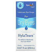 Капли для глаз Hyalogic LLC, Hyalatears, смазочные глазные капли для сухих глаз, 0,67 жидкая унция (20 мл)