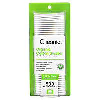 Ватные палочки Cliganic, Organic Cotton Swabs, 500 Paper Sticks Доставка від 14 днів - Оригинал