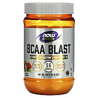 Аминокислоты BCAA NOW Foods, Sports, BCAA Blast, натуральная малина, 21,16 унции (600 г) Доставка від 14 днів