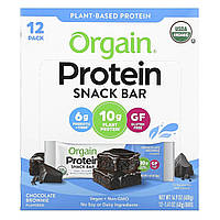 Батончики для перекуса Orgain, Protein Snack Balton, шоколад Browni, 12 баров 40 г (141 унция) Доставка від 14