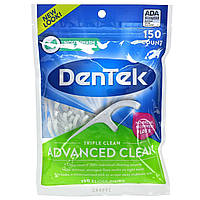 Зубная нить Dentek, Advanced Clean Wrals Picks, оральное полоскание, 150 стоматологических форсунок Доставка