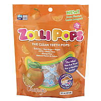 Леденцы Zollipops, The Clean Teeth Pops, Orange, 3.1 oz Доставка від 14 днів - Оригинал