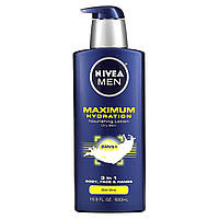 Крем для рук Nivea, Мужчины, Максимальное увлажнение, питательный лосьон 3 в 1, алоэ вера, 16,9 жидких унций