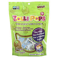 Леденцы Zollipops, The Clean Teeth Pops, Caramel Green Apple, Approx. 23-25 Pops, 5.2 oz Доставка від 14 днів