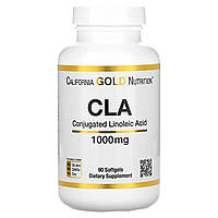 Кислоты CLA California Gold Nutrition, Clarinol, конъюгированная линолевая кислота (КЛК), 1000 мг, 90 капсул